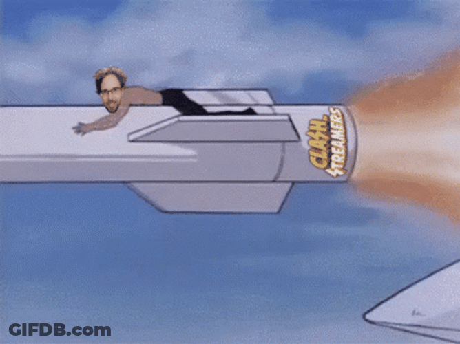 Animated Rocket Launch GIF