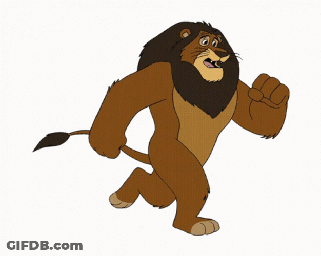 Animated Running Lion GIF