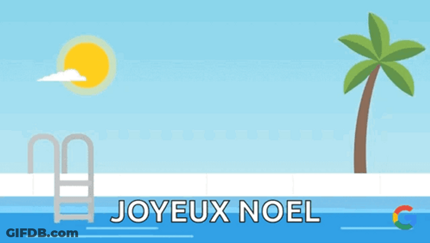 Animated Santa Claus Cannonball Dive GIF