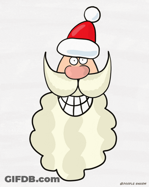 Animated Santa Claus Head Laughing GIF