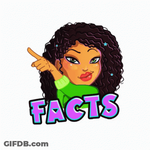 Animated Sassy Girl Facts GIF