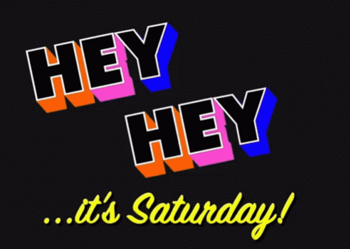 Animated Saturday Text Art Flashing Colors GIF