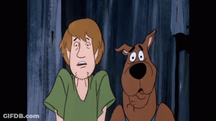 Animated Scared Shaggy And Scooby Doo GIF