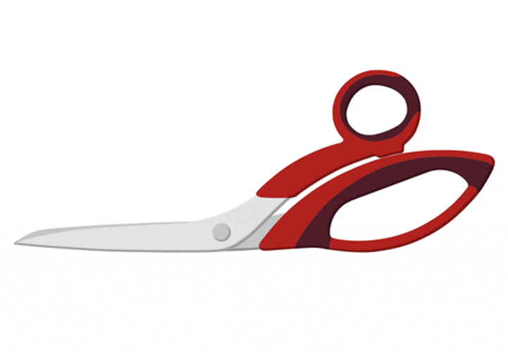 Animated Scissors Moving Blades GIF