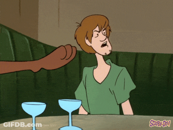 Animated Scooby Doo Hugging Shaggy On A Diner GIF