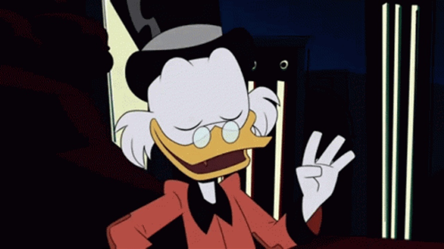 Animated Series Duck Tales Scrooge Mcduck Counting Down GIF