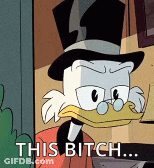 Animated Series Duck Tales Scrooge Mcduck Eyes Rolled GIF