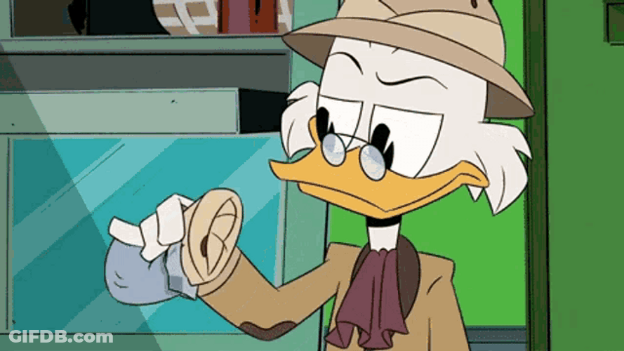 Animated Series Duck Tales Scrooge Mcduck Tasting Food GIF