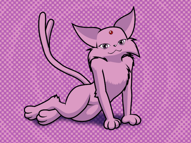 Animated Sexy Espeon Wink GIF