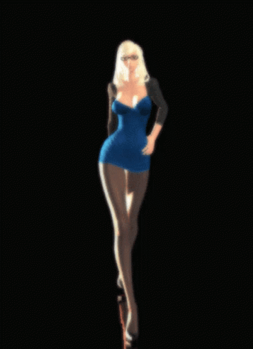 Animated Sexy Model Walking GIF
