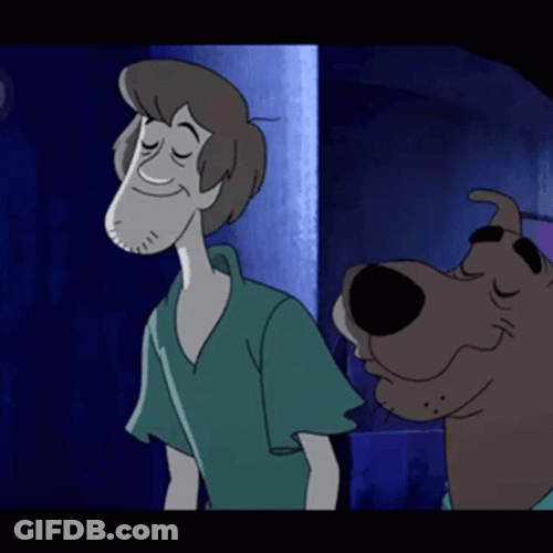 Animated Shaggy And Scooby Doo Nodding Together GIF