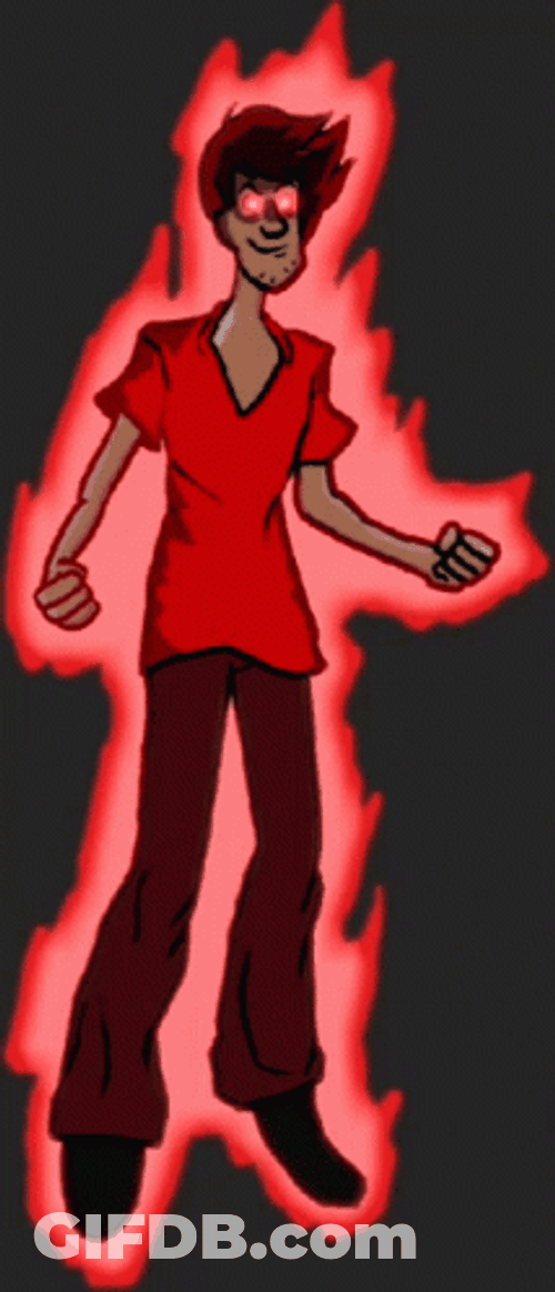 Animated Shaggy Red Body GIF