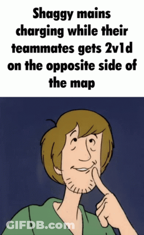 Animated Shaggy Thinking On Gaming Meme GIF