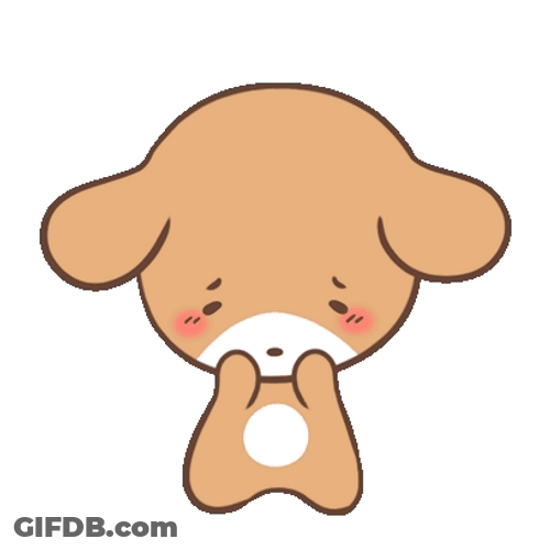 Animated Shivering Brown Dog GIF