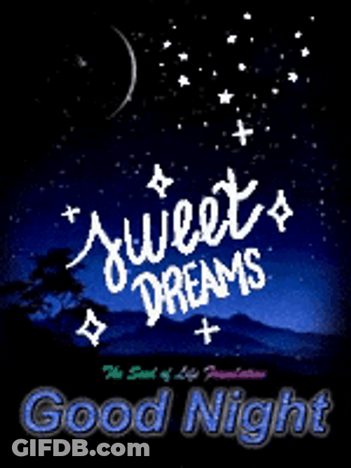 Animated Shooting Star Good Night Graphic Design GIF