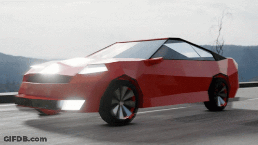 Animated Simulator Of Fast Car GIF