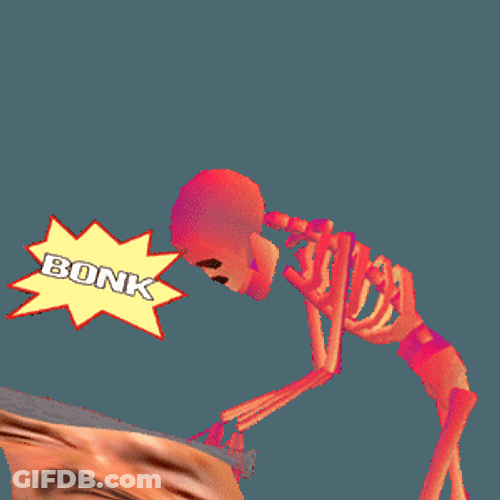 Animated Skeleton Beating El Risitas Kekw Sticker GIF