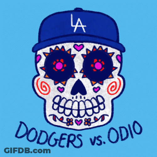 Animated Skeleton Dodgers Vs Odio GIF