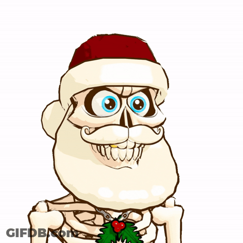 Animated Skeleton Santa Claus Noel GIF
