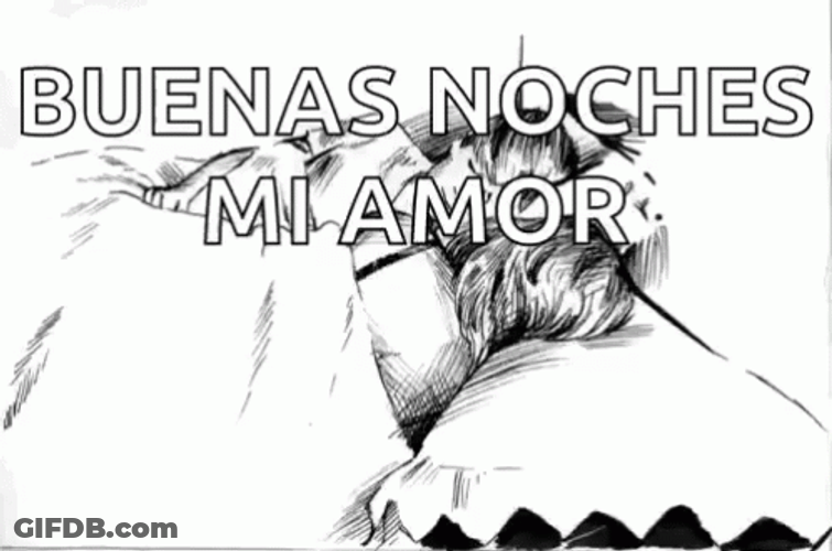 Animated Sketch Drawing Couple Buenas Noches Amor GIF