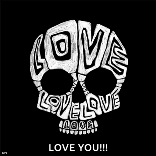 Animated Skull Love Ya GIF