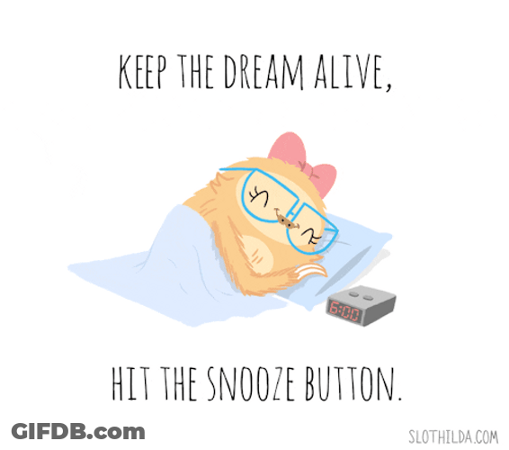 Animated Sleepy Cartoon Saying Happy Sunday GIF
