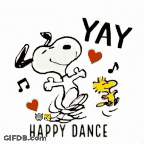 Animated Snoopy Happy Dancing GIF