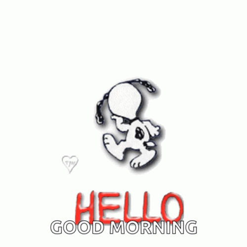 Animated Snoopy Hello Hi Good Morning GIF