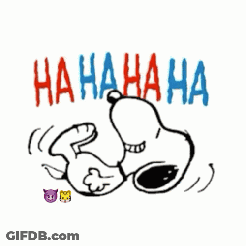 Animated Snoopy Laughing Hard GIF