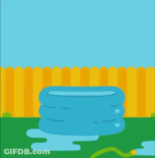 Animated Soda In Can Cannonball Dive In A Pool GIF