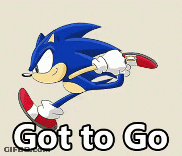 Animated Sonic Running Got To Go GIF