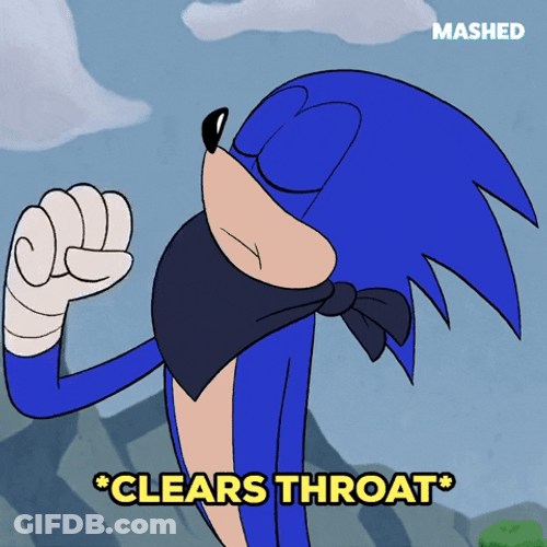 Animated Sonic The Hedgehog Ahem GIF