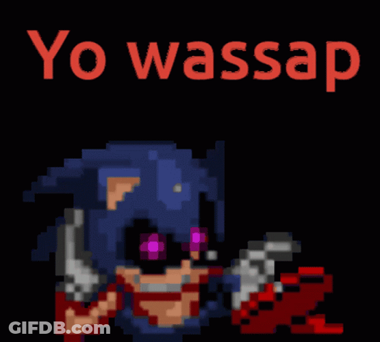 Animated Sonic Yo Wassap GIF
