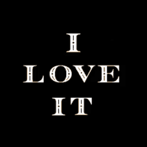 Animated Sparkly I Love It Text GIF