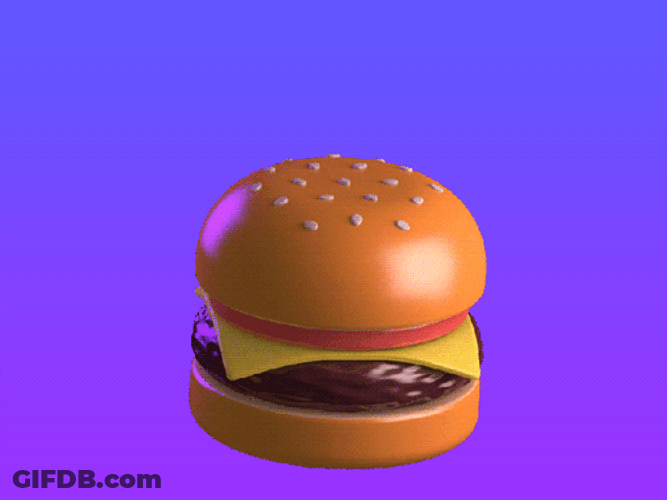 Animated Spinning Burger Emoji GIF
