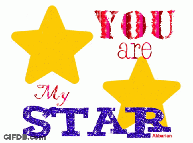 Animated Stars Greeting Card GIF
