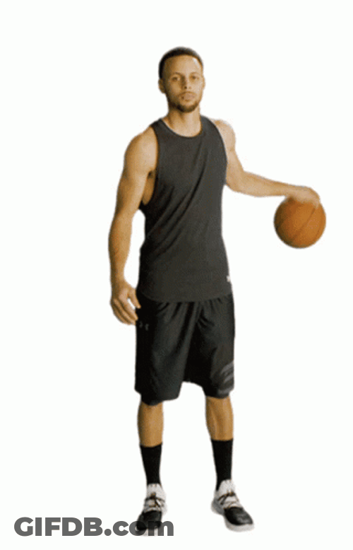 Animated Steph Curry Dribble Loop GIF