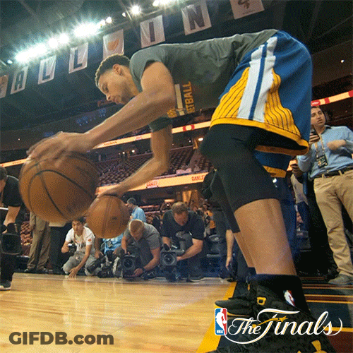 Animated Steph Curry Dribbling The Ball GIF