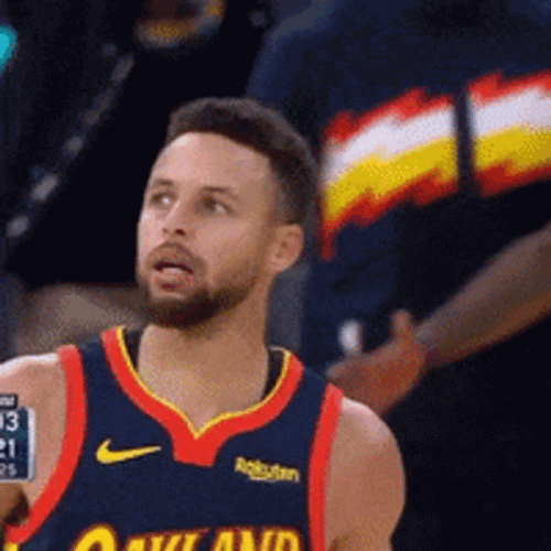 Animated Steph Curry Eyeroll Shocked GIF