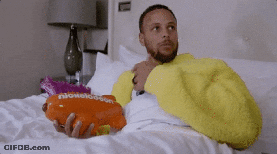 Animated Steph Curry Sleeping Outfit GIF
