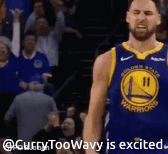 Animated Steph Curry Too Way Excited GIF