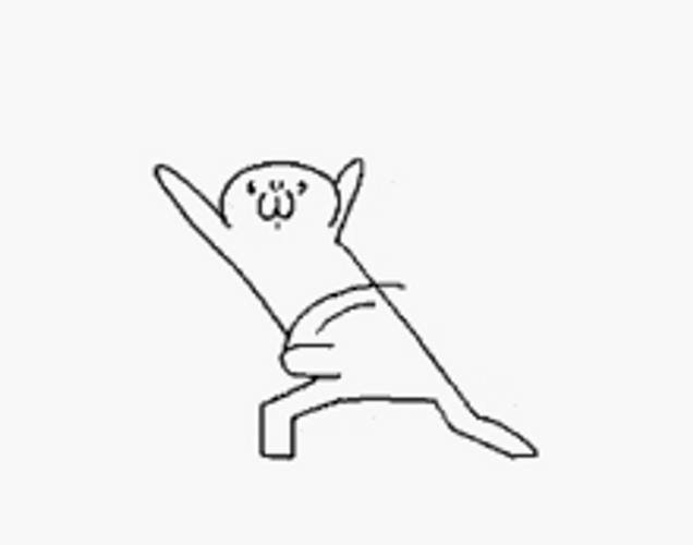Animated Stick Figure Spinning Body Like Helicopter GIF