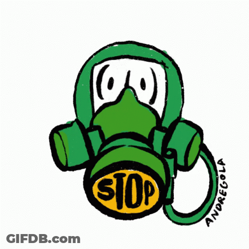 Animated Stop Gas Mask GIF