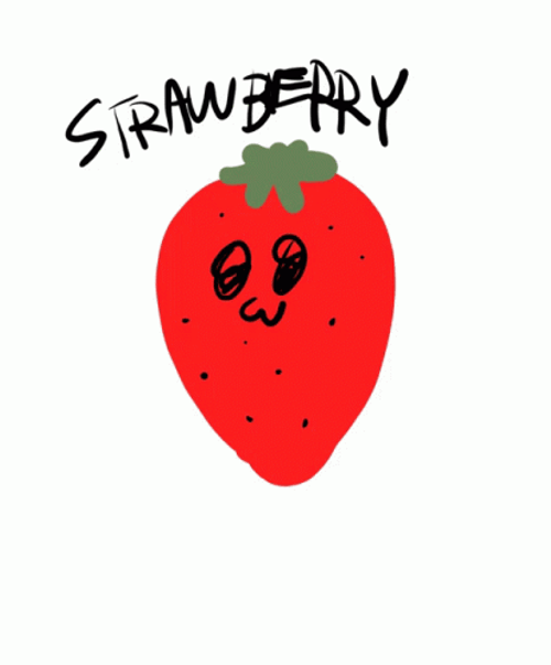 Animated Strawberry Cute Pouty Lips GIF