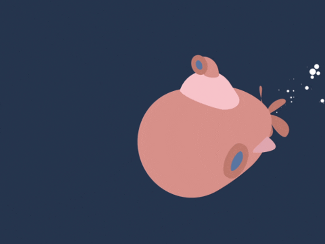 Animated Submarine Moving From Left To Right GIF