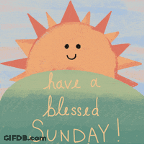 Animated Sun Wishing Happy Blessed Sunday GIF