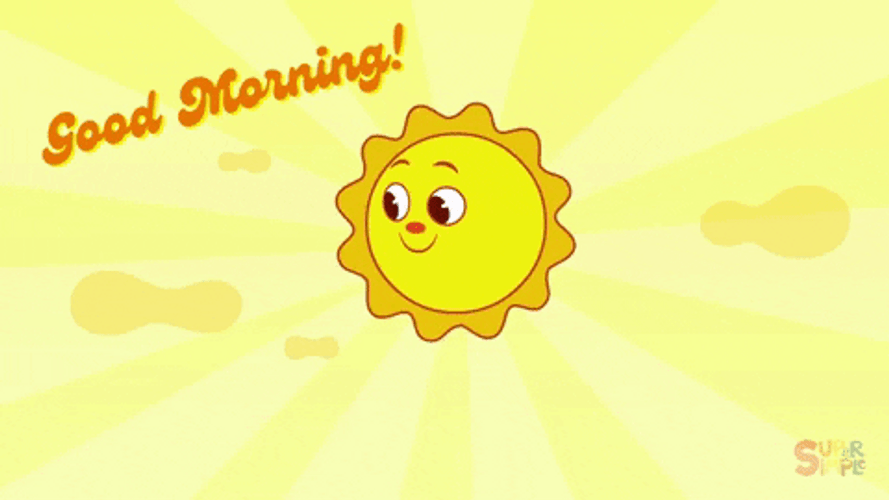 Animated Sunny Day Bird Flying Good Morning GIF