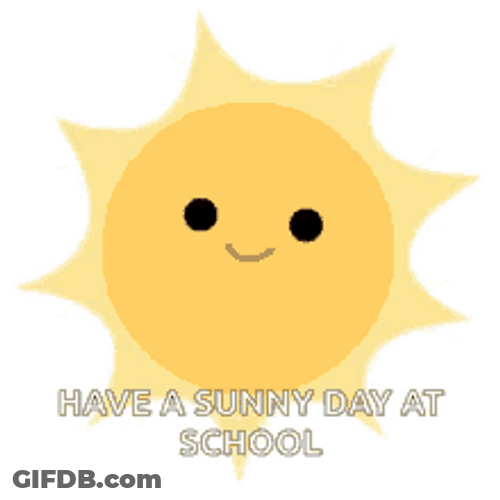 Animated Sunny Day School Text Greeting GIF