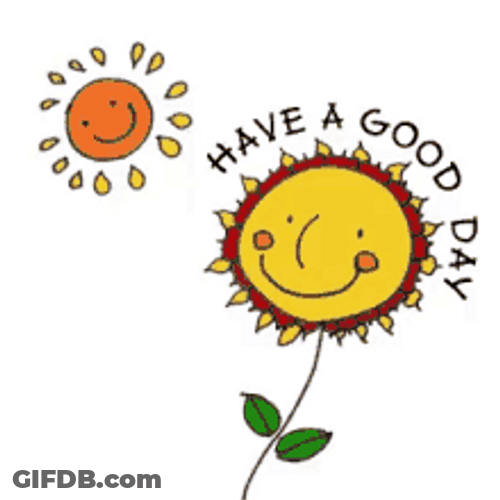 Animated Sunny Day Sunflower Good Day Greeting GIF