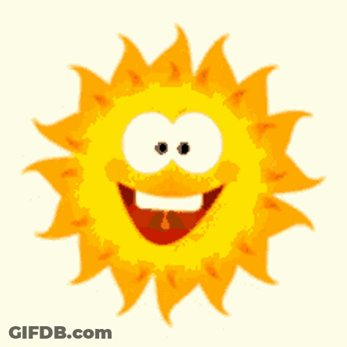 Animated Sunny Day Waving Hello GIF